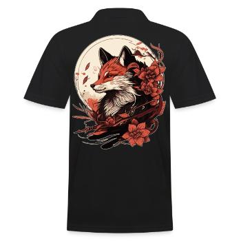 Fuchs Japan - Männer Poloshirt - Schwarz - Hinten - Kai (181cm)