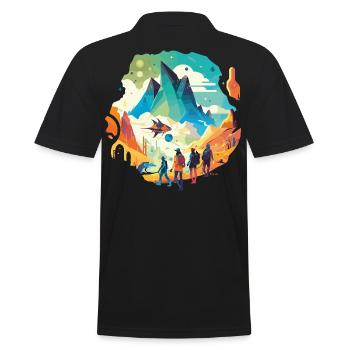 Voyage au centre de la Terre - Polo Homme - noir - Dos - Kai (181cm)