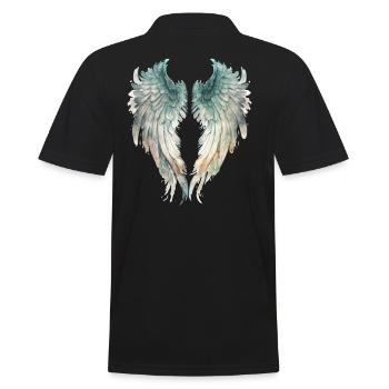 Ailes d'Ange Aquatiques Watercolor - Polo Homme - noir - Dos - Kai (181cm)