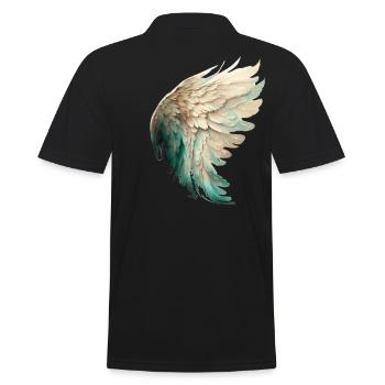 Aile d'oiseau pastel élégante - Polo Homme - noir - Dos - Kai (181cm)