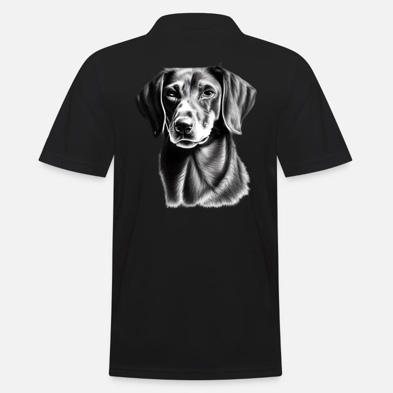 Süßer Dackel - Männer Poloshirt - Schwarz