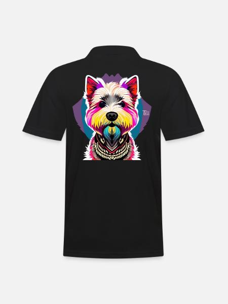 West Highland Terrier - Men's Polo Shirt - black