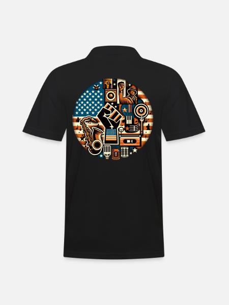 Black Music Power - Men's Polo Shirt - black