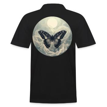 Butterfly Tone - Men's Polo Shirt - black - Back - Kai (181cm)