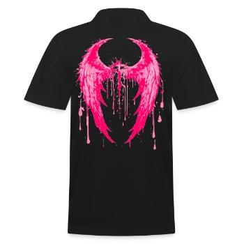 2reborn Angelwings blood 2 - Männer Poloshirt - Schwarz - Hinten - Kai (181cm)