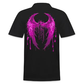 2reborn Angelwings blood 1 - Männer Poloshirt - Schwarz - Hinten - Kai (181cm)