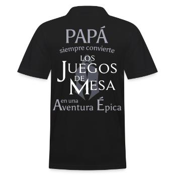 Papa, du bist großartig - Männer Poloshirt - Schwarz - Hinten - Kai (181cm)