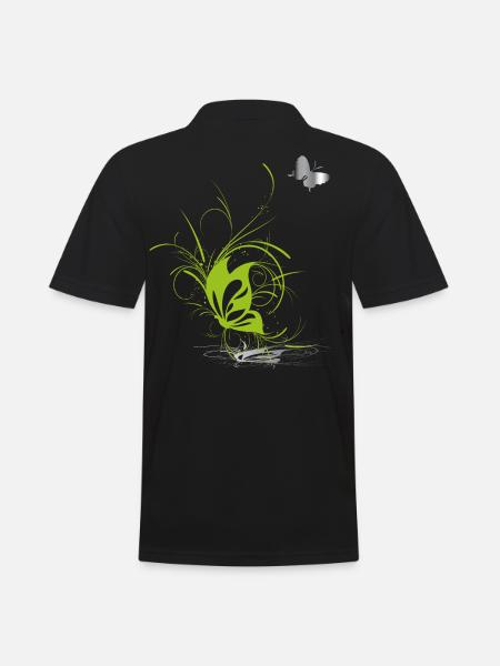 Butterfly Butterfly Spring - Men's Polo Shirt - black
