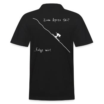 apres ski folge mir schifahren winter schiurlaub - Männer Poloshirt - Schwarz - Hinten - Kai (181cm)