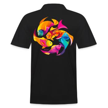 Couleurs tropicales - Polo Homme - noir - Dos - Kai (181cm)