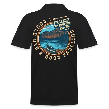 I could use a good paddling - Men's Polo Shirt - black - Back - Kai (181cm)