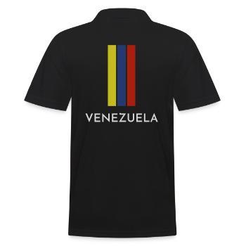 Venezolanische Flagge, Venezolanischer Stolz - Männer Poloshirt - Schwarz - Hinten - Kai (181cm)