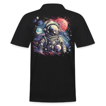 Astronaute cool au look rétro - Polo Homme - noir - Dos - Kai (181cm)