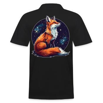 Renard avec des étoiles - Polo Homme - noir - Dos - Kai (181cm)
