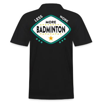 Badminton Badminton Sports - Men's Polo Shirt - black - Back - Kai (181cm)