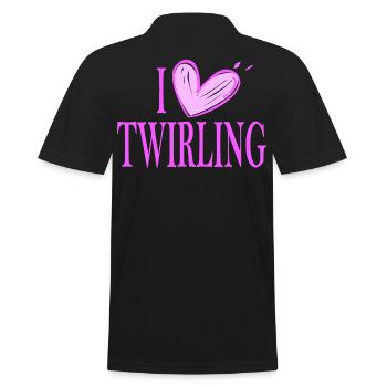 I love twb rose - Polo Homme - noir - Dos - Kai (181cm)