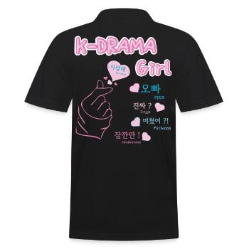 K-drama girl drame coréen songalag et hangul - Polo Homme - noir - Dos - Kai (181cm)