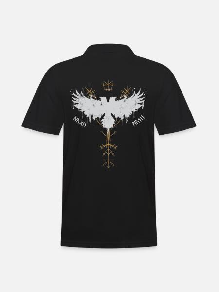 Vikinger - Hugin og Munin – Odins ravne - Herre poloshirt - sort