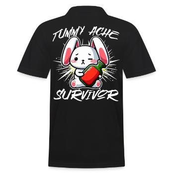 Survivant des maux de ventre - Conception de lapin mignon - Polo Homme - noir - Dos - Kai (181cm)