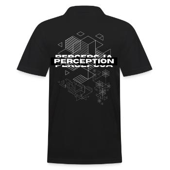 Perception Géométrie Mystique - Polo Homme - noir - Dos - Kai (181cm)