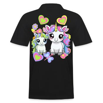 Licorne Licornes Cheval Chevaux Enfants - Polo Homme - noir - Dos - Kai (181cm)