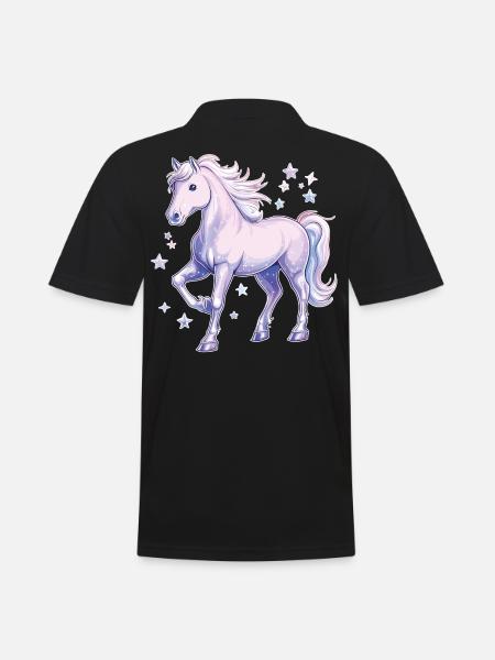 Horse with stars - Men's Polo Shirt - black
