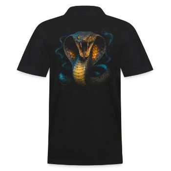 King Kobra - Männer Poloshirt - Schwarz - Hinten - Kai (181cm)