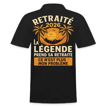 Retirement 2026 is no longer my problem - Men's Polo Shirt - black - Back - Kai (181cm)