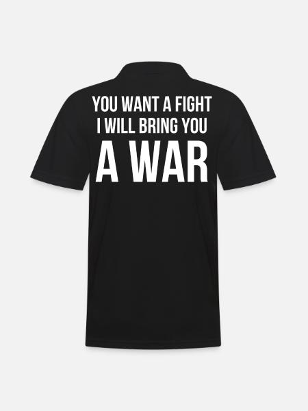Warrior Quote Fitness - Men's Polo Shirt - black