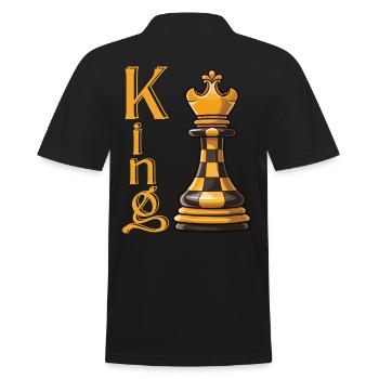 Roi des échecs Élégance - Polo Homme - noir - Dos - Kai (181cm)