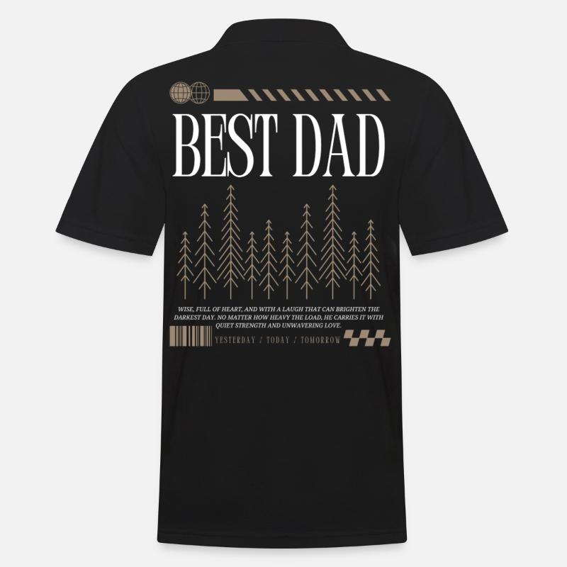 Bester Papa  - Männer Poloshirt - Schwarz