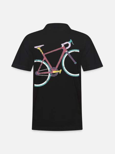 Retro Vintage Grunge Rennrad Modern Cycling Design - Männer Poloshirt - Schwarz