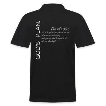 Le plan de Dieu - Proverbes 3:5-6 - Polo Homme - noir - Dos - Kai (181cm)