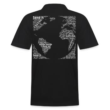 We Cheer For You - White - Männer Poloshirt - Schwarz - Hinten - Kai (181cm)
