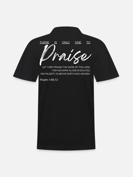 Il n’y a qu’un seul à louer - Psaume 148:13 - Polo Homme - noir