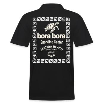 Bora Bora Logo Diving Center - Men's Polo Shirt - black - Back - Kai (181cm)