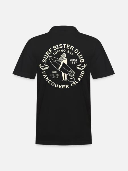 Schwesterclub Surf Vancouver Island - Männer Poloshirt - Schwarz