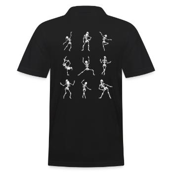 Dynamic dance silhouettes - Men's Polo Shirt - black - Back - Kai (181cm)