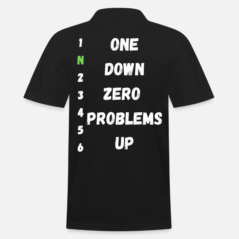 One Down Zero Problems Up - Men's Polo Shirt - black