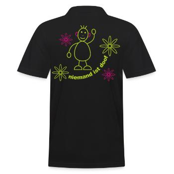 niemand_ist_doof_002 - Polo Homme - noir - Dos - Kai (181cm)