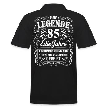 Eine Legende Edle 85 Jahre 85. Geburtstag Geschenk - Männer Poloshirt - Schwarz - Hinten - Kai (181cm)