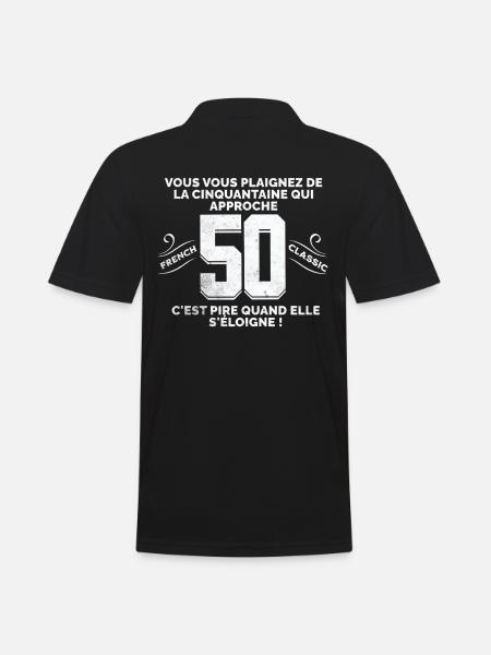50 Years of Humorous Approach - Men's Polo Shirt - black