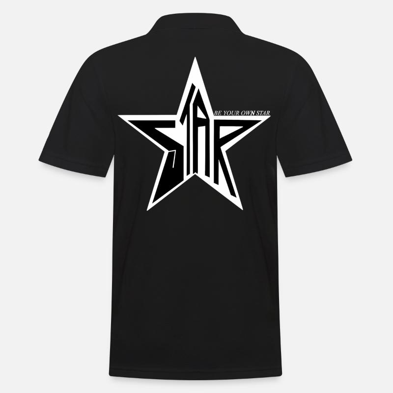 STAR - BE YOUR OWN STAR ⭐️💫✨ - Männer Poloshirt - Schwarz
