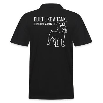 Short nose, big mouth – French Bulldog - Men's Polo Shirt - black - Back - Kai (181cm)