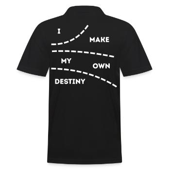 Own destiny dark colors - Men's Polo Shirt - black - Back - Kai (181cm)