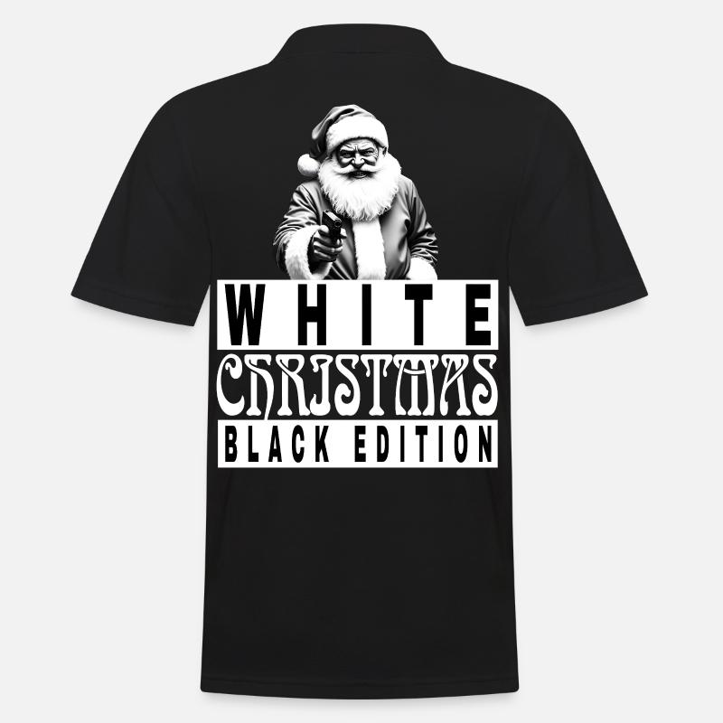 White Christmas Black Edition  - Männer Poloshirt - Schwarz