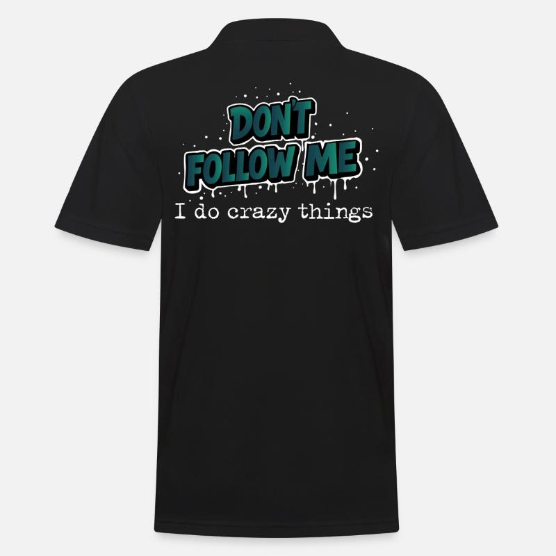 Ne me suivez pas en disant design - Polo Homme - noir