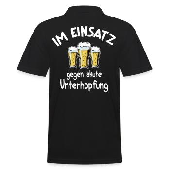 Underhopping Insert – Waitress Bartender Beer - Men's Polo Shirt - black - Back - Kai (181cm)
