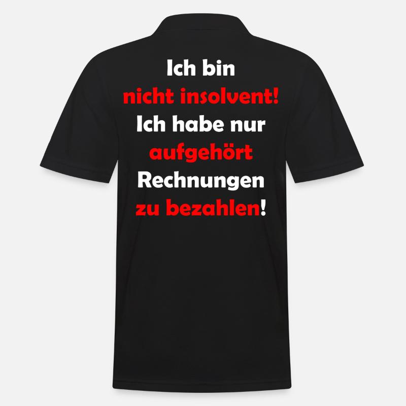 Ich bin nicht insolvent - Männer Poloshirt - Schwarz