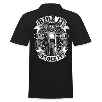 Conduis-la comme si tu l’avais volée Moto - Polo Homme - noir - Dos - Kai (181cm)